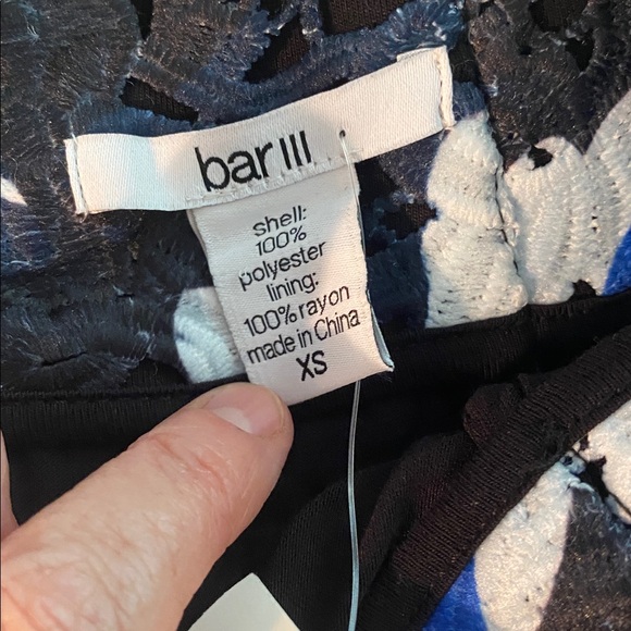 Bar III NWT 2 piece XS Osaka cobalt pencil skirt & crop top - Picture 6 of 10